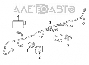 Chevrolet Volt 16 rear bumper wiring - without parking sensors and BSM, for rear view camera