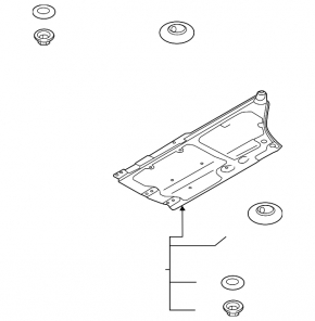 Underbody protection rear left Kia Optima 16-18
