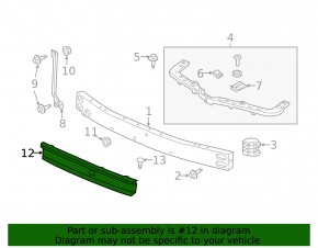Front Bumper Reinforcement Cover GMC Terrain 18-