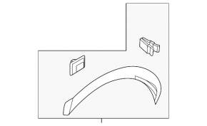 Rear right fender arch trim for Kia Sportage 23-25 Korea