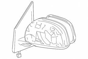 Right mirror element for Toyota RAV4 06-12