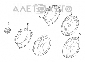 Front right door speaker Ford Escape MK3 13 - pressed, broken guides
