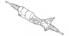 Porsche Macan 15-26 electric steering rack, without rods, rusty shaft