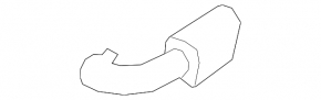 Left inner exhaust pipe tip for Porsche Cayenne 19-23, chrome