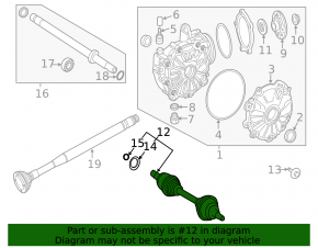 Drive axle shaft front left Mercedes W213 E 17-23 AWD
