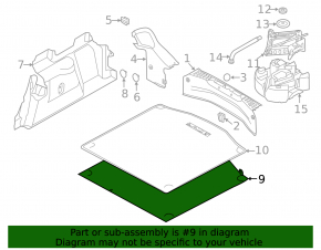 Boot floor Ford Focus mk3 11-18 4d black Titanium