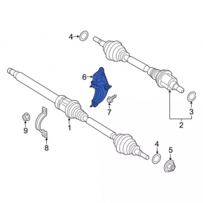 Front Right Axle Drive Bracket Ford C-max MK2 13-18