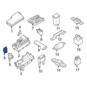 Distribution plate of battery Ford C-max MK2 13-18
