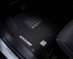 Set of floor mats for Mitsubishi Outlander 22-25, black cloth