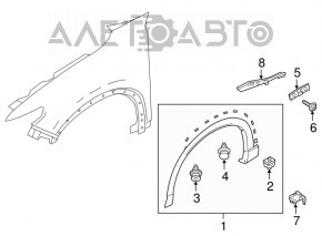 Windscreen wiper seal center Mazda CX-9 16-