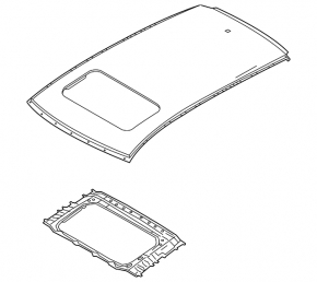 Metal roof for Mazda CX-9 16-23 with sunroof