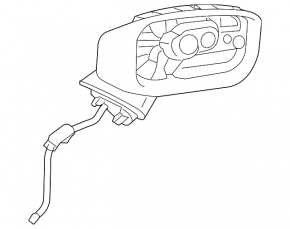 Right side mirror assembly for Mazda CX-50 23-25 with turn signal, auto-folding, memory