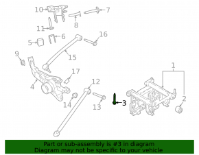 Front subframe mounting bolt 2pcs Ford Ecosport 18-22 140mm