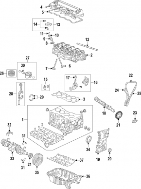 Bare cylinder block Honda HR-V 16-22