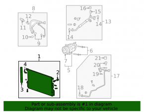 Radiator air conditioner condenser GMC Terrain 10-15