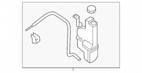 Nissan Pathfinder 13-20 Cooling Expansion Tank Without Cap