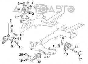 Engine mount right Kia Optima 16-