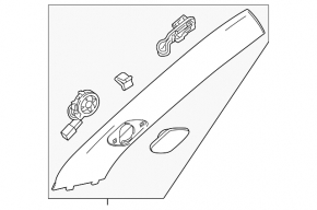 Front pillar trim left Cadillac CTS 14- beige