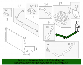 Cooling pipe metal Hyundai Sonata 20-22 2.5