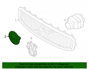 Volvo XC40 23-26 grille emblem under the camera
