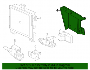 Honda CRV 23-25 front parking sensor cover, left