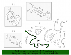 Rear right ABS sensor for Nissan Rogue 2015