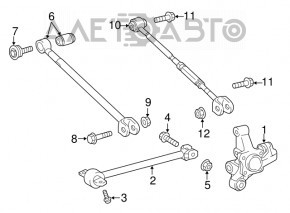 Rear right longitudinal arm Toyota Camry v55 15-17 usa microcracks S/B