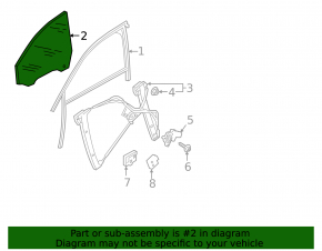 Front right door glass Audi A6 C8 19- scratch