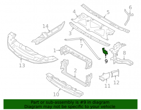 Left hood lock trim for BMW 7 G11 G12 16-22