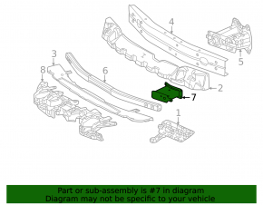 Subaru Solterra 2023-2026 Front Bumper Reinforcement Fang, Left