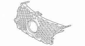 Upper grille front bumper Lexus IS 14-16 fsport dorest