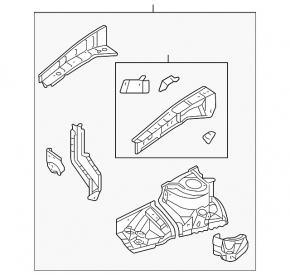 Left-hand glass with stand for Toyota Camry v40