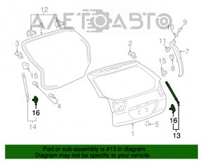 Right tailgate shock absorber for Lexus RX300 RX330 RX350 RX400h 04-09