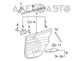 Interior door handle, front right, Toyota Highlander 2013, black