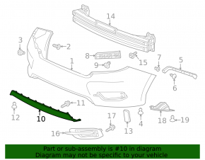Honda Civic X FC 16-19 4D Rear Bumper Lower Trim