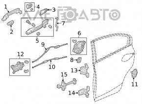 Honda Civic X FC 16-21 4D Rear Right Door Lock