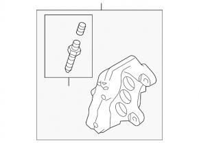 Front right support VW Touareg 11-17