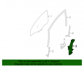 Window lifter with motor front left Nissan Sentra 13-19