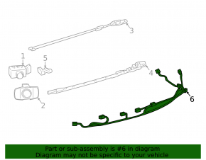Lexus NX300 20-21 F-sport Front Bumper Wiring