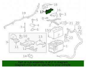 Battery distributor with terminal Chevrolet Malibu 16- without cover
