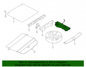 Trunk tray foam plastic right Nissan Murano 25-26