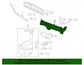 Toyota Sienna 11-20 Windscreen Wiper Linkage with Motor