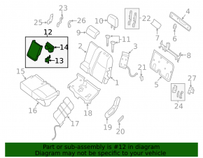 Rear seat armrest, 2nd row, Nissan Pathfinder 13-16, black leather, scratches
