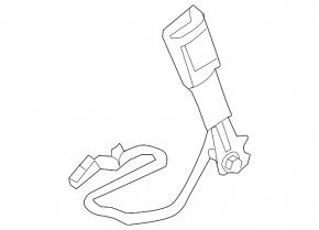 Kia Sportage 17-22 black driver's seat belt latch