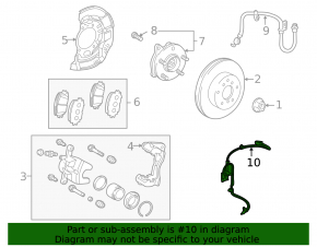 ABS sensor front right Lexus Hs250h 10-12
