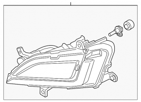 Left fog light for Hyundai Tucson 19-21