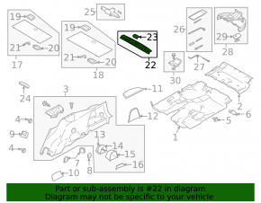 Subaru B9 Tribeca trunk opening trim, beige