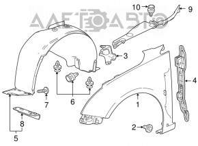 Front right wing Chevrolet Cruze 11-15 FPS