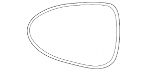 Mirror element left Chevrolet Sonic 12-20 convex, heated