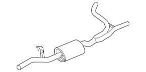 Exhaust line middle section Porsche Macan 17-18 2.0T